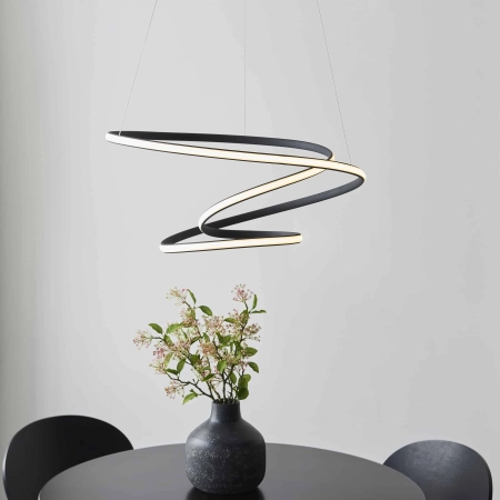 Lampa wisząca LED czarna spiralna 62cm 97632 z serii DUNE - Endon Lighting