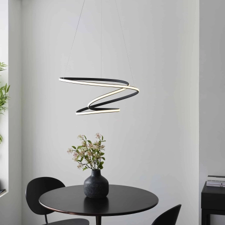 Lampa wisząca LED czarna spiralna 62cm 97632 z serii DUNE - Endon Lighting