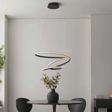Lampa wisząca LED czarna spiralna 62cm 97632 z serii DUNE - Endon Lighting