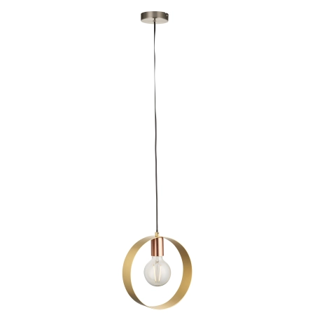 Lampa wisząca metalowa mosiężna okrągła 25cm 97664 z serii Hoop - Endon Lighting