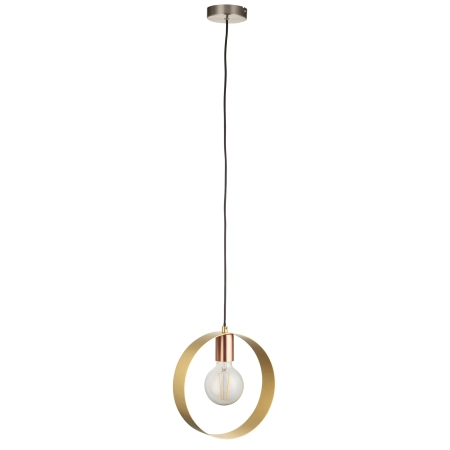Lampa wisząca metalowa mosiężna okrągła 25cm 97664 z serii Hoop - Endon Lighting