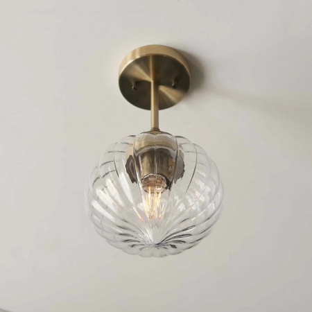 Lampa sufitowa mosiężna ze szklanym kloszem 97684 z serii Addington - Endon Lighting