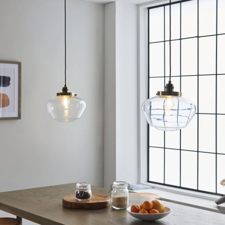 Lampa wisząca szklana z mosiądzem 97691 z serii Camberley - Endon Lighting