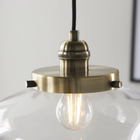 Lampa wisząca szklana z mosiądzem 97691 z serii Camberley - Endon Lighting