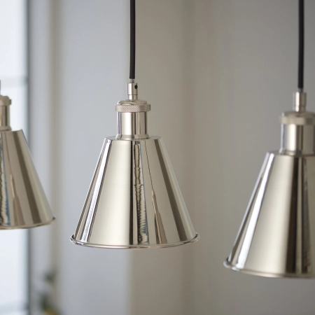 Lampa wisząca metalowa niklowana 3-punktowa 97839 z serii Hal - Endon Lighting
