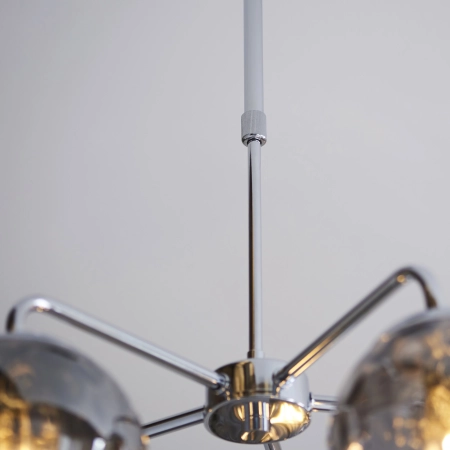 Lampa wisząca chromowana 5-punktowa z szklanymi kloszami 97972 z serii DIMPLE - Endon Lighting