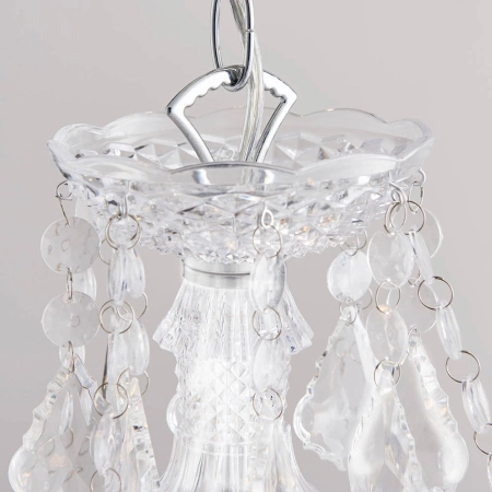 Żyrandol kryształowy chromowany 12-punktowy 308-8-4CL z serii CLARENCE - Endon Lighting
