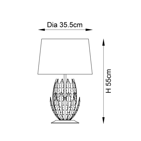 Lampa stołowa metalowa srebrna z białym abażurem 98046 z serii Delphine - Endon Lighting