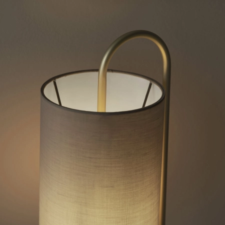 Lampa stołowa mosiężna z szarym abażurem 98089 z serii Klip - Endon Lighting
