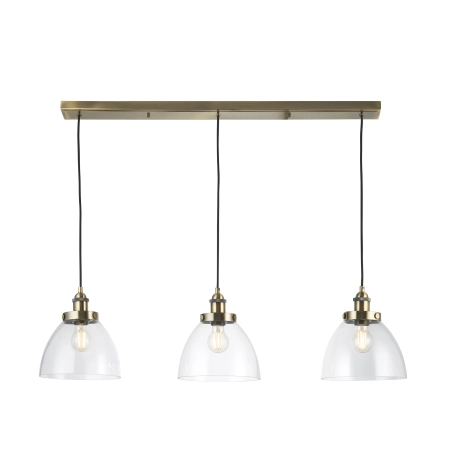 Lampa wisząca mosiężna 3-punktowa ze szklanymi kloszami 98114 z serii Hansen - Endon Lighting