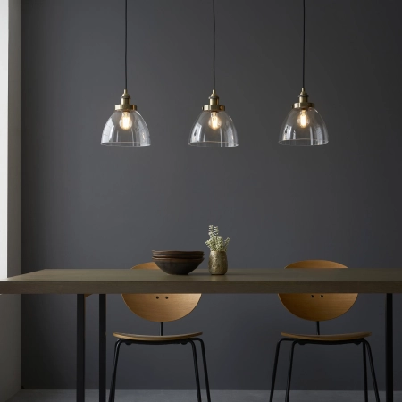 Lampa wisząca mosiężna 3-punktowa ze szklanymi kloszami 98114 z serii Hansen - Endon Lighting