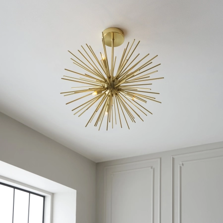 Lampa sufitowa mosiężna 6-punktowa 54cm 98126 z serii Orta - Endon Lighting