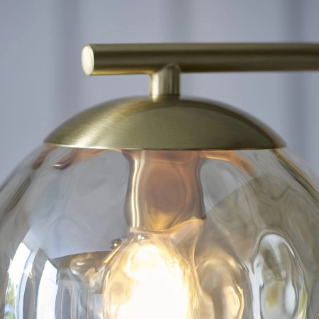 Lampa podłogowa mosiężna ze szklanym kloszem 98271 z serii Dimple - Endon Lighting