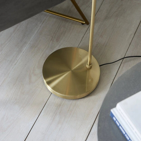 Lampa podłogowa mosiężna ze szklanym kloszem 98271 z serii Dimple - Endon Lighting
