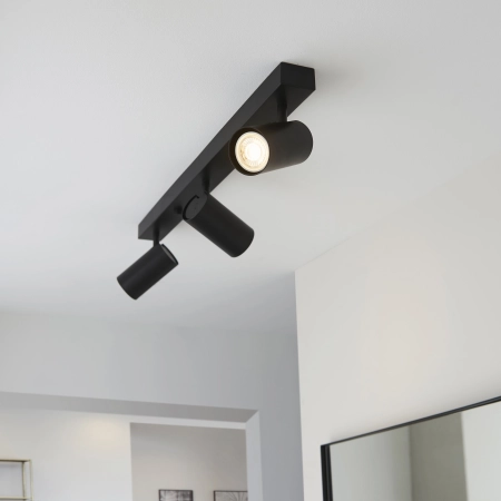 Reflektor sufitowy czarny metalowy 3-punktowy 70cm 98456 z serii REZ - Endon Lighting