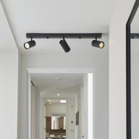 Reflektor sufitowy czarny metalowy 3-punktowy 70cm 98456 z serii REZ - Endon Lighting