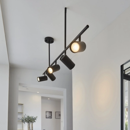 Lampa sufitowa czarna metalowa 5-punktowa 110cm 98458 z serii REZ - Endon Lighting