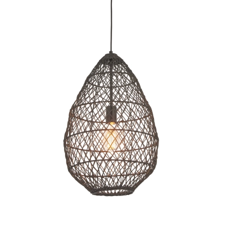 Lampa wisząca czarna rattanowa ażurowa 98472 z serii Pimva - Endon Lighting