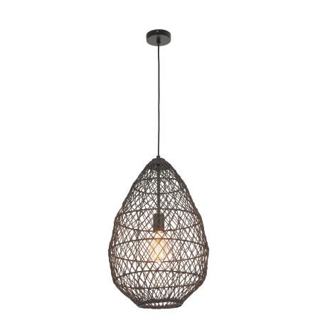 Lampa wisząca czarna rattanowa ażurowa 98472 z serii Pimva - Endon Lighting