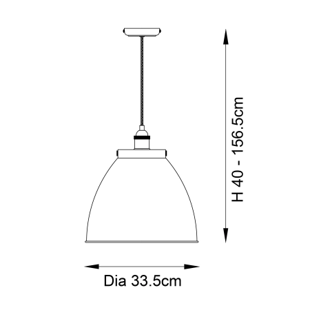 Lampa wisząca metalowa mosiężna 33,5cm 98744 z serii Franklin - Endon Lighting