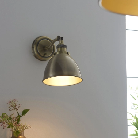 Kinkiet metalowy mosiężny 1-punktowy 98746 z serii Franklin - Endon Lighting