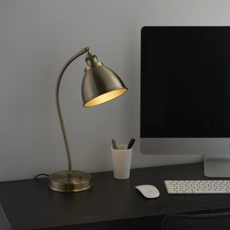 Lampa stołowa metalowa mosiężna 46cm 98747 z serii Franklin - Endon Lighting
