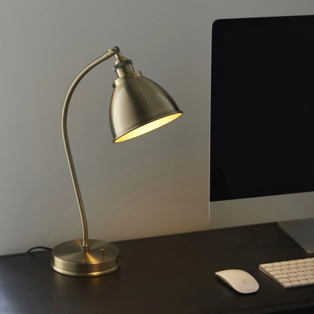 Lampa stołowa metalowa mosiężna 46cm 98747 z serii Franklin - Endon Lighting