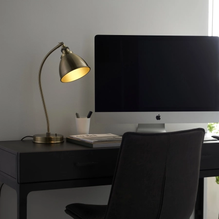 Lampa stołowa metalowa mosiężna 46cm 98747 z serii Franklin - Endon Lighting