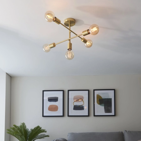 Lampa sufitowa mosiężna 5-punktowa 98786 z serii STUDIO - Endon Lighting
