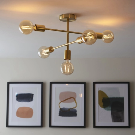 Lampa sufitowa mosiężna 5-punktowa 98786 z serii STUDIO - Endon Lighting