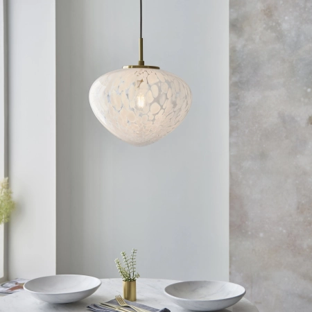Lampa wisząca szklana mosiężna 1-punktowa 98815 z serii MALI - Endon Lighting