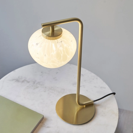 Lampa stołowa mosiężna ze szklanym kloszem 98817 z serii Mali - Endon Lighting