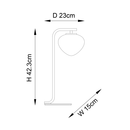 Lampa stołowa mosiężna ze szklanym kloszem 98817 z serii Mali - Endon Lighting