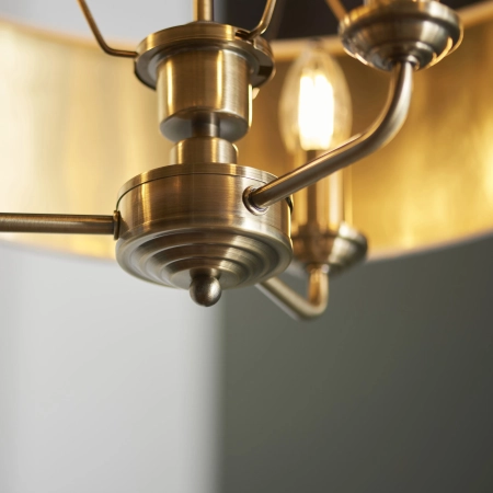 Lampa wisząca biała z mosiądzem 3-punktowa 98934 z serii Highclere - Endon Lighting