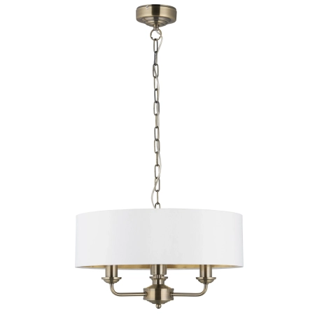 Lampa wisząca biała z mosiądzem 3-punktowa 98934 z serii Highclere - Endon Lighting