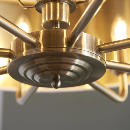 Lampa wisząca 8-punktowa biała z mosiądzem 70cm 98938 z serii Highclere - Endon Lighting