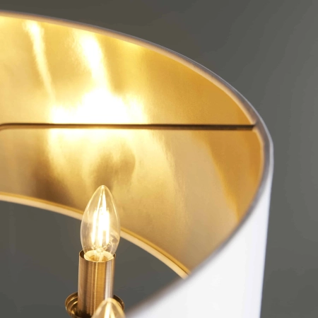 Lampa wisząca 8-punktowa biała z mosiądzem 70cm 98938 z serii Highclere - Endon Lighting