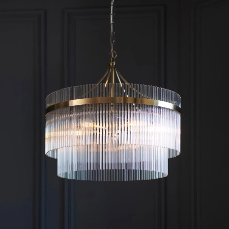 Lampa wisząca mosiężna szklana 5-punktowa 99166 z serii Marietta - Endon Lighting