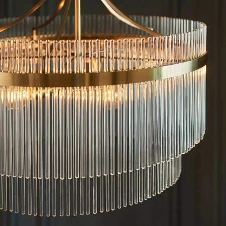 Lampa wisząca mosiężna szklana 5-punktowa 99166 z serii Marietta - Endon Lighting