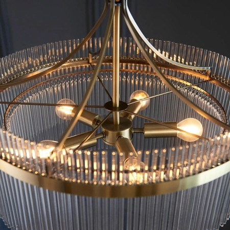 Lampa wisząca mosiężna szklana 5-punktowa 99166 z serii Marietta - Endon Lighting