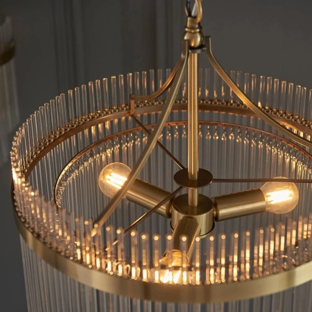 Lampa wisząca mosiężna szklana 3-punktowa 99167 z serii Marietta - Endon Lighting