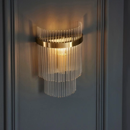 Kinkiet mosiężny szklany 1-punktowy 99168 z serii Marietta - Endon Lighting