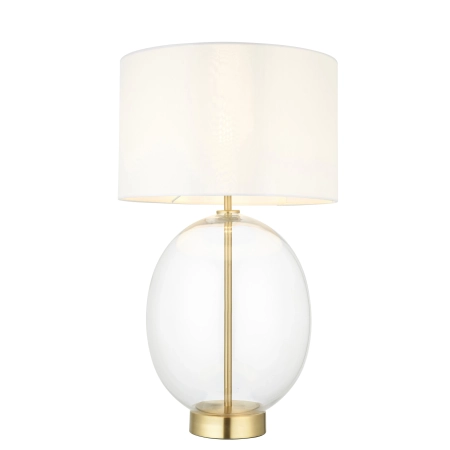 Lampa stołowa szklana mosiężna z białym abażurem 99292 z serii KELDA - Endon Lighting