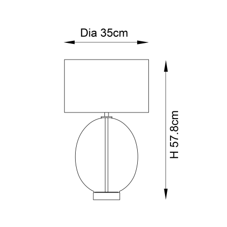 Lampa stołowa szklana mosiężna z białym abażurem 99292 z serii KELDA - Endon Lighting