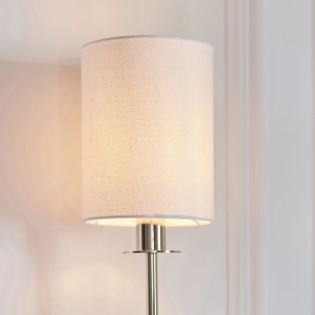Kinkiet niklowany z białym abażurem 99497 z serii SANCERRE - Endon Lighting