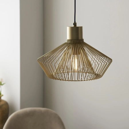 Lampa wisząca metalowa złota ażurowa 31cm 99498 z serii Kimberley - Endon Lighting