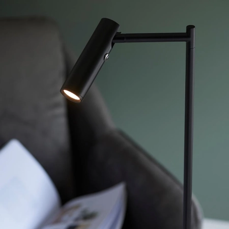 Lampa podłogowa metalowa czarna LED 99772 z serii Dedicated Reader - Endon Lighting