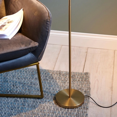 Lampa podłogowa metalowa mosiężna LED 99774 z serii Dedicated Reader - Endon Lighting