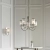Lampa wisząca niklowana 5-punktowa z prążkowanym szkłem 100014 z serii Henbury - Endon Lighting