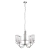 Lampa wisząca niklowana 5-punktowa z prążkowanym szkłem 100014 z serii Henbury - Endon Lighting